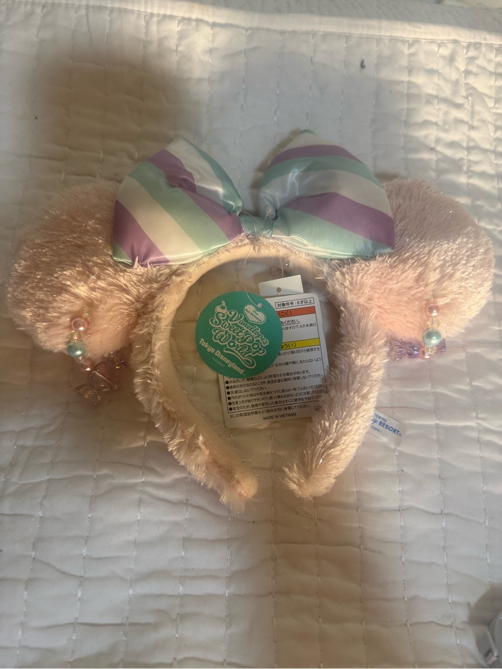 Tokyo Disneyland Minnie Ears Headband Vanellope Sweet Pop World Pastel Candy NWT - Picture 5 of 5